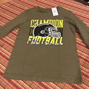 Champion Cargo Olive Long-Sleeved Boy's T Size M NWT